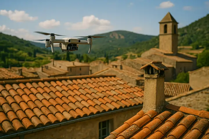 Inspection de toiture par drone